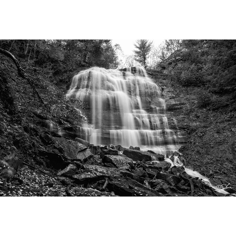 Lower Hungarian Falls Black and White Photography Print